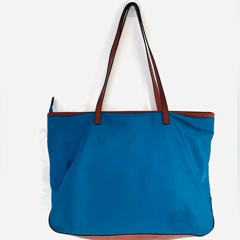 Michael Kors Kempton Aqua Nylon Large Tote Bag
